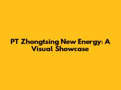 PT Zhongtsing New Energy: A Visual Showcase