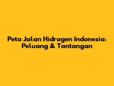 Peta Jalan Hidrogen Indonesia: Peluang & Tantangan