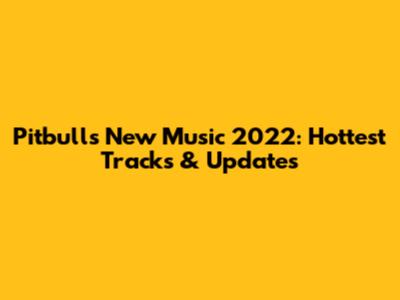 Pitbull's New Music 2022: Hottest Tracks & Updates