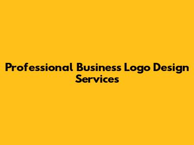 Professional Business Logo Design Services