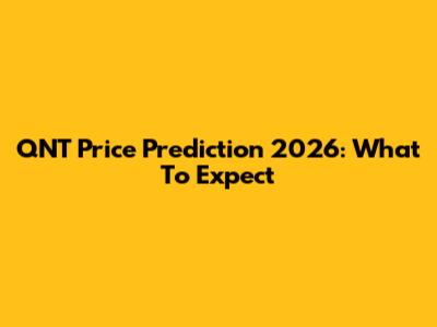 QNT Price Prediction 2026: What To Expect