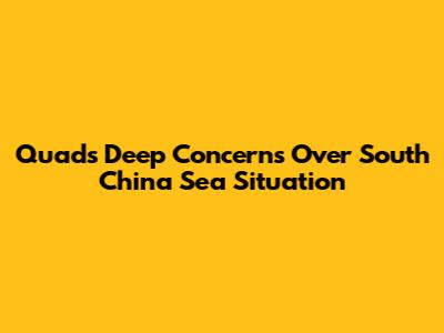 Quad's Deep Concerns Over South China Sea Situation