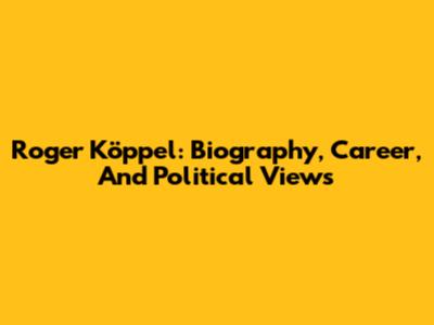Roger Köppel: Biography, Career, And Political Views