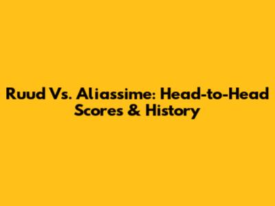 Ruud Vs. Aliassime: Head-to-Head Scores & History