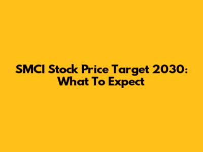 SMCI Stock Price Target 2030: What To Expect