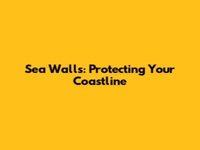 Sea Walls: Protecting Your Coastline