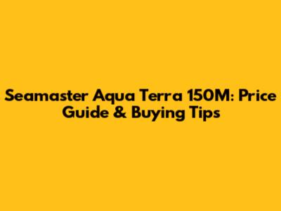 Seamaster Aqua Terra 150M: Price Guide & Buying Tips