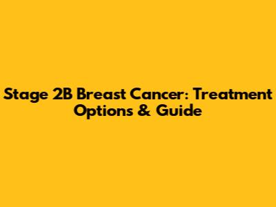 Stage 2B Breast Cancer: Treatment Options & Guide