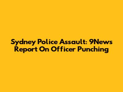 Sydney Police Assault: 9News Report On Officer Punching