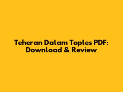 Teheran Dalam Toples PDF: Download & Review