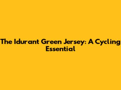 The Idurant Green Jersey: A Cycling Essential