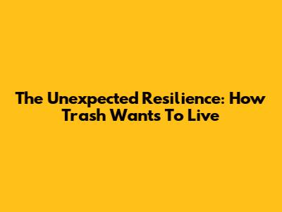 The Unexpected Resilience: How Trash Wants To Live