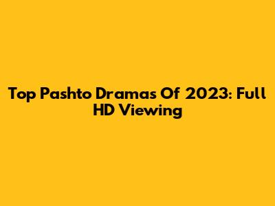 Top Pashto Dramas Of 2023: Full HD Viewing