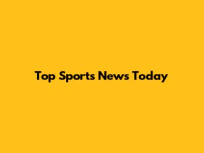 Top Sports News Today