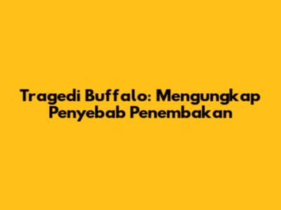 Tragedi Buffalo: Mengungkap Penyebab Penembakan