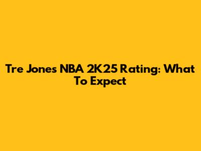 Tre Jones' NBA 2K25 Rating: What To Expect