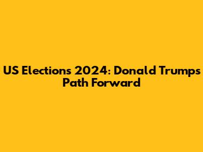 US Elections 2024: Donald Trump's Path Forward