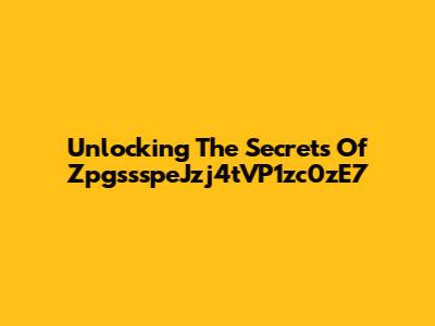 Unlocking The Secrets Of ZpgssspeJzj4tVP1zc0zE7
