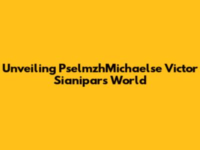 Unveiling PselmzhMichaelse Victor Sianipar's World