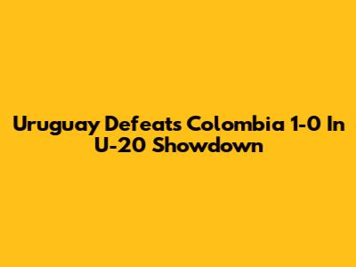 Uruguay Defeats Colombia 1-0 In U-20 Showdown