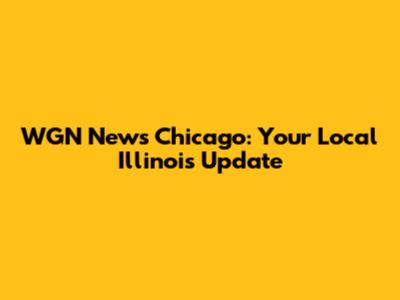 WGN News Chicago: Your Local Illinois Update