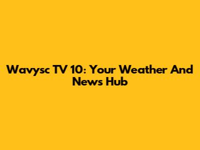 Wavysc TV 10: Your Weather And News Hub