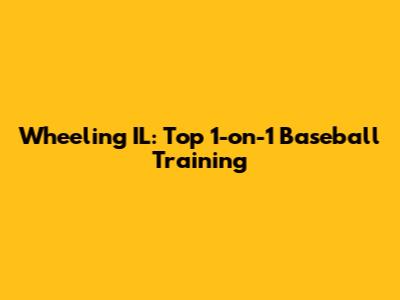 Wheeling IL: Top 1-on-1 Baseball Training