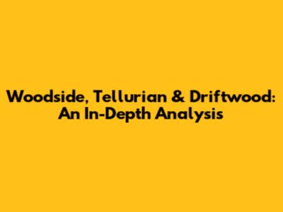 Woodside, Tellurian & Driftwood: An In-Depth Analysis