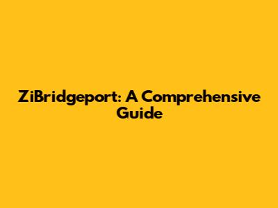 ZiBridgeport: A Comprehensive Guide