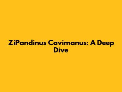 ZiPandinus Cavimanus: A Deep Dive